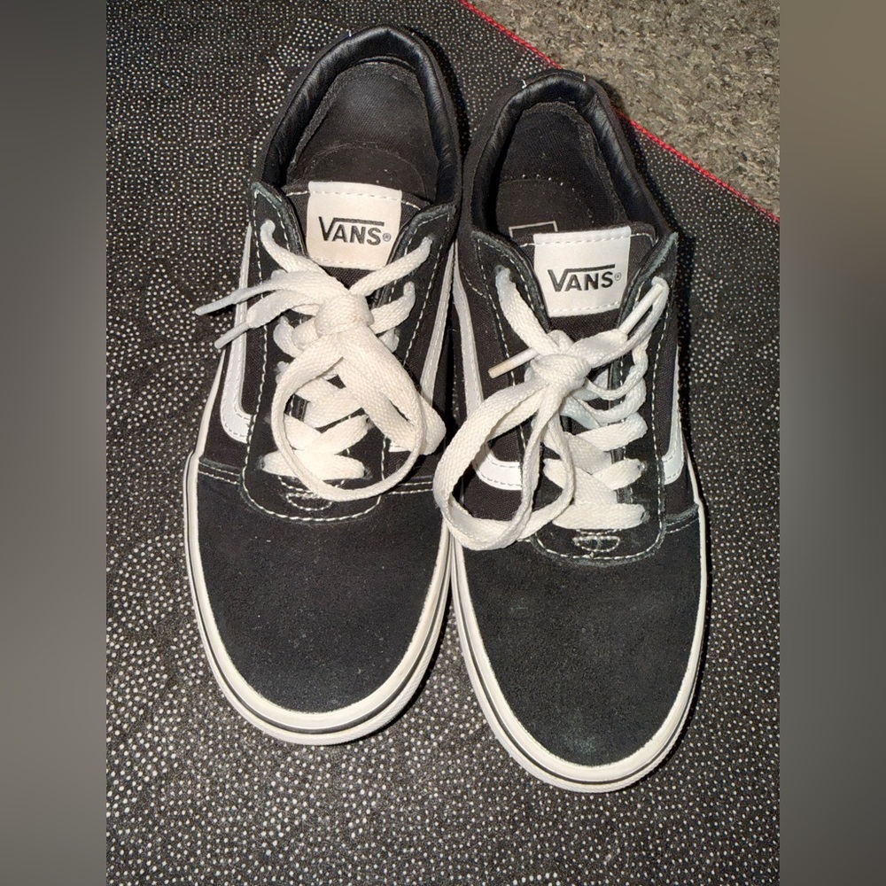 Vans Classic Black and White Lace-Up Shoes